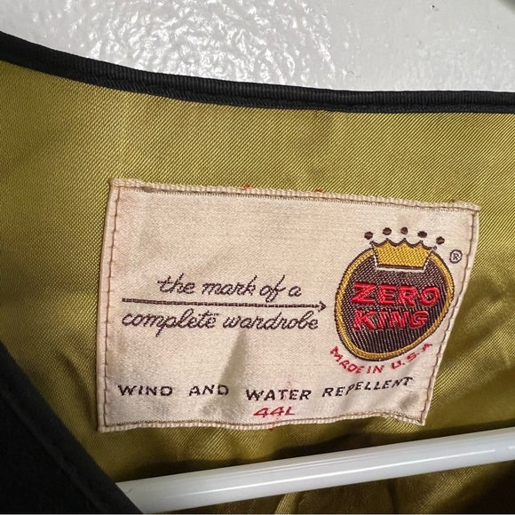 Vintage Zero King Full Zip Wool Coat Jacket Yellow Plaid 44L - Picture 13 of 14